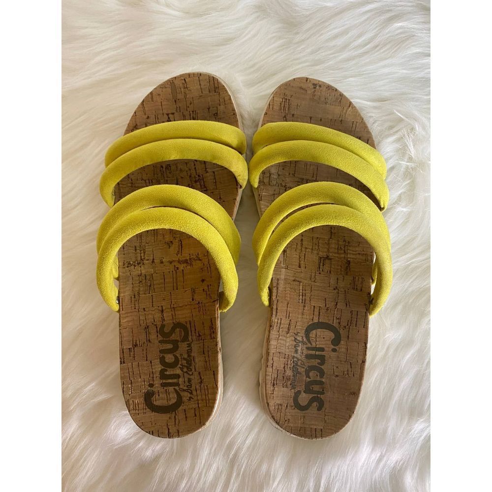 Circus By Sam Edelman Size 8M Narina Tube Strap Sport Slide Sandals Yellow